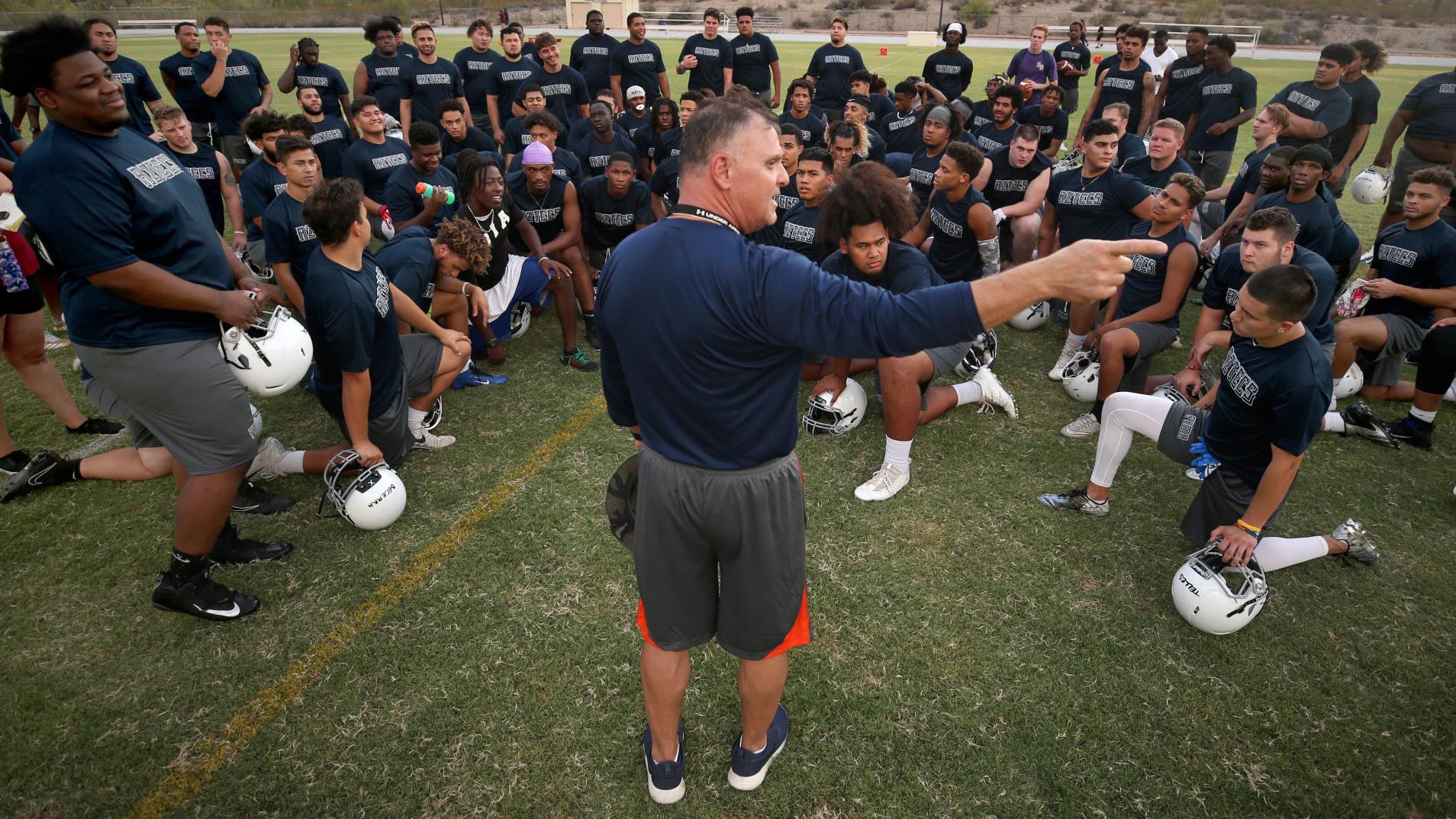 Optimism reigns on Pima Aztecs' last-ever first day of practice